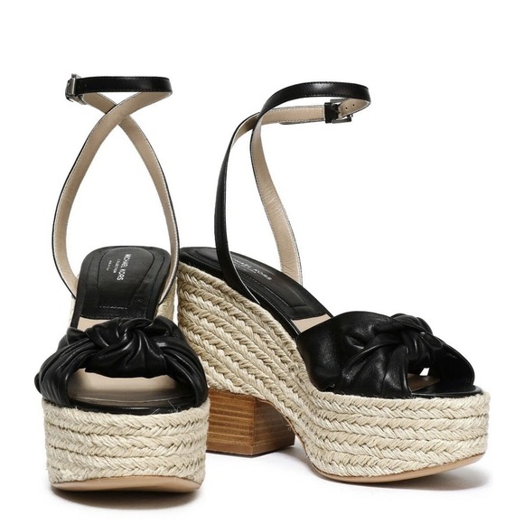 Michael Kors Shoes - Michael Kors Collection Silvana Runway platform sandal in black‎ leather Size 8
